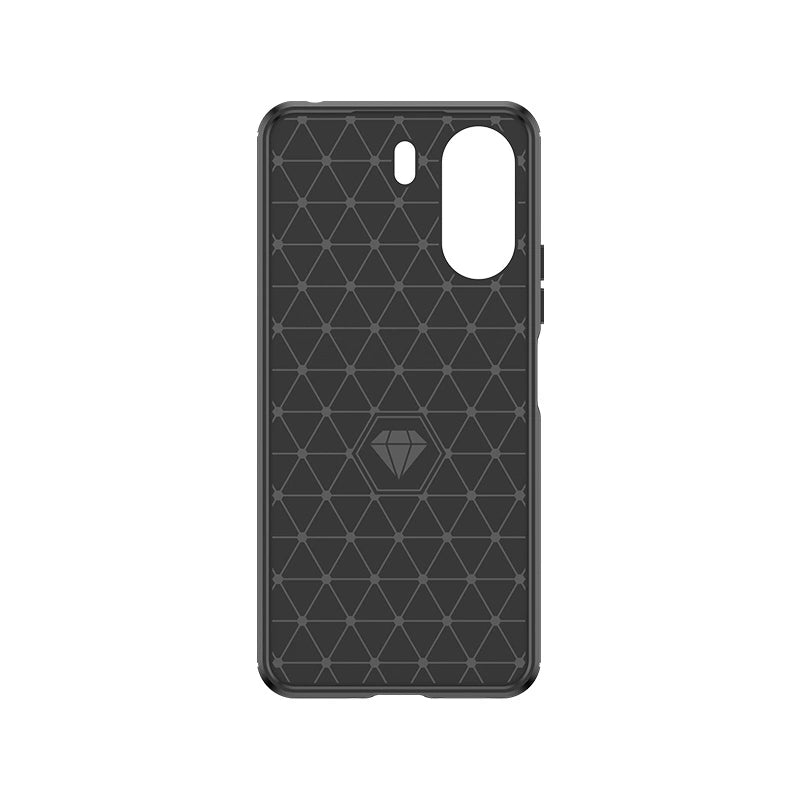 Carbon Case til Xiaomi Redmi 13c Fleksibel silikon Carbon Cover - sort