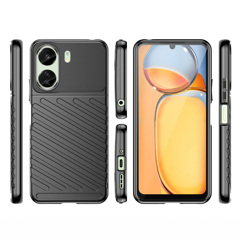 Thunder Case pansret kuffert til Xiaomi Redmi 13c - sort