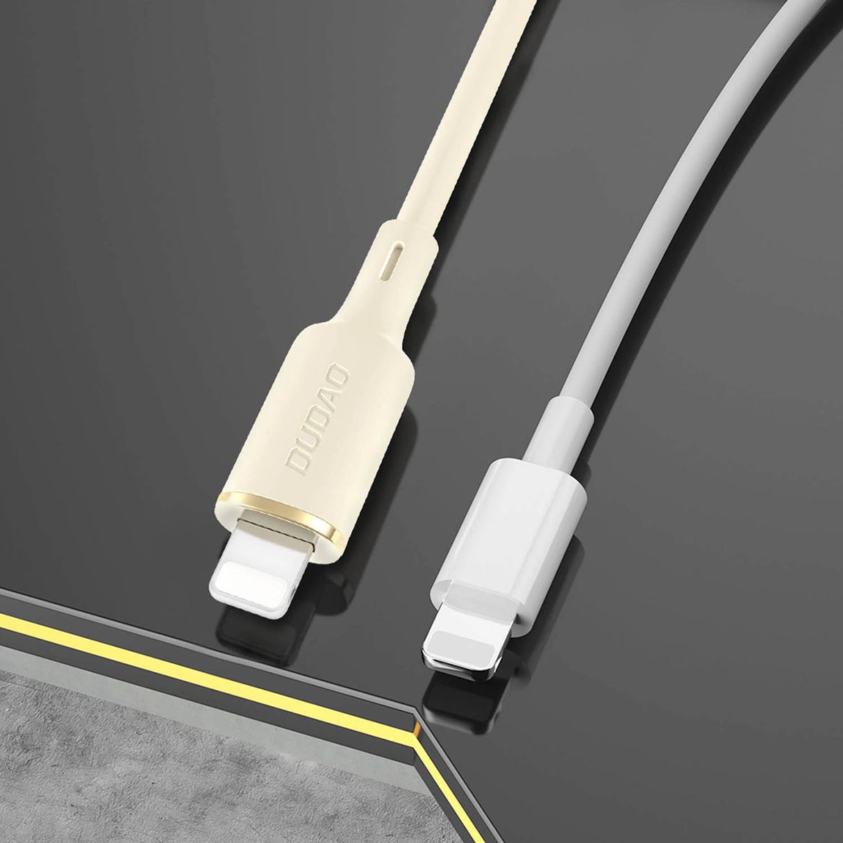 Dudao L7SCL USB-C - Lightning kabel 30W 1m - beige
