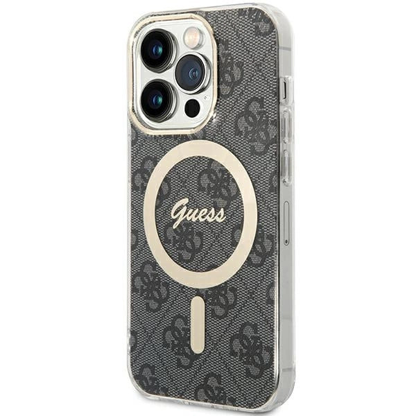 Guess IML 4G MagSafe-hylster til iPhone 15 Pro - sort