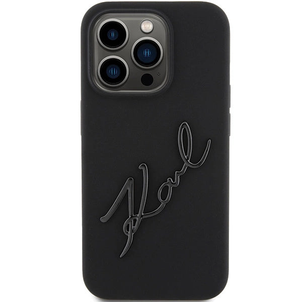 Karl Lagerfeld Silicone Karl Script case for iPhone 15 Pro - black