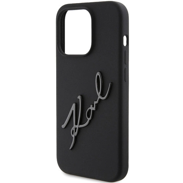 Karl Lagerfeld Silicone Karl Script case for iPhone 15 Pro - black
