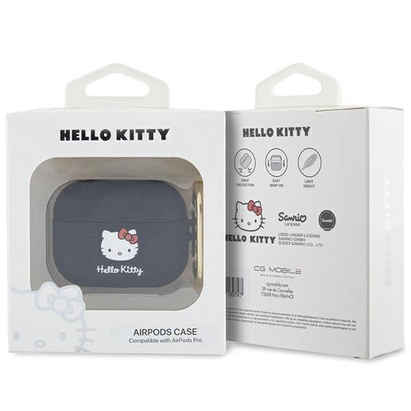 Hello Kitty Silicone 3D Kitty Head case for AirPods Pro - black