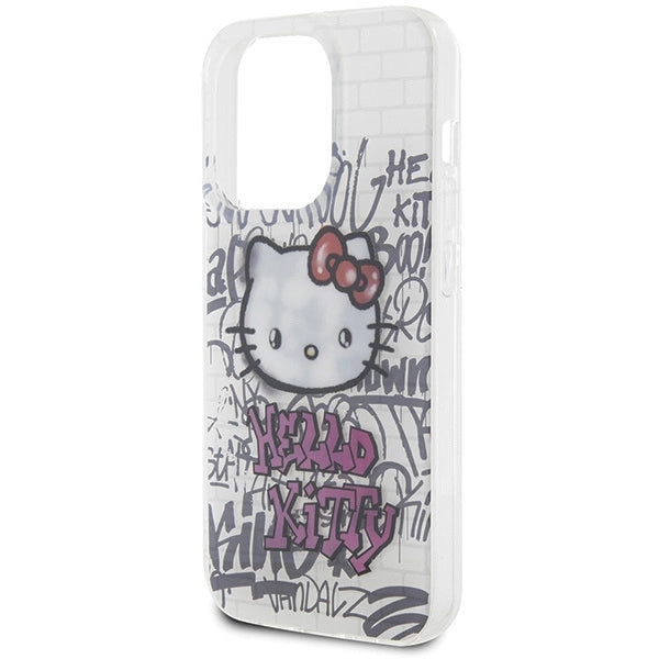 Hello Kitty IML Kitty On Bricks Graffiti case for iPhone 13 Pro / 13 - white