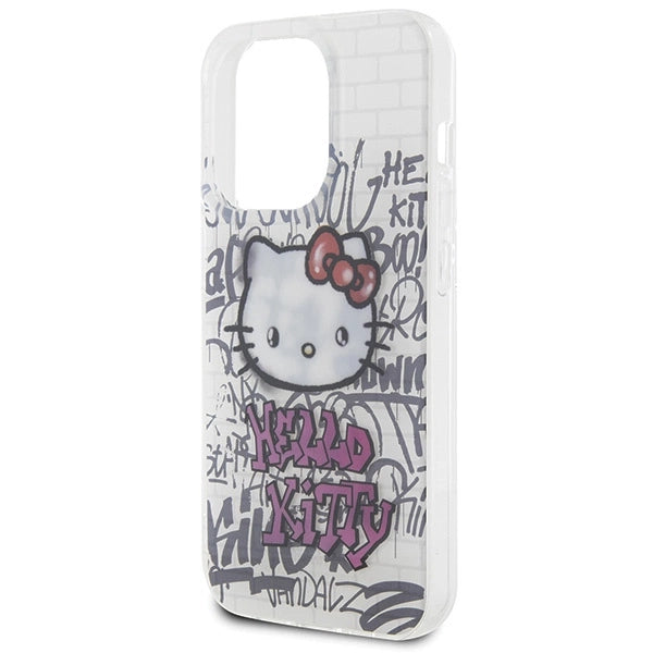 Hello Kitty IML Kitty On Bricks Graffiti case for iPhone 14 Pro - white