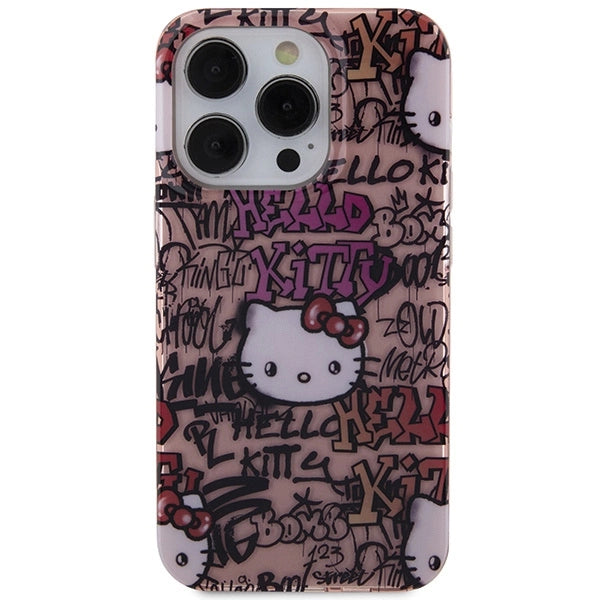 Hello Kitty IML Tags Graffiti case for iPhone 14 Pro Max - pink