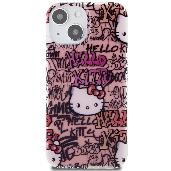 Hello Kitty IML Tags Graffiti case for iPhone 15 - pink