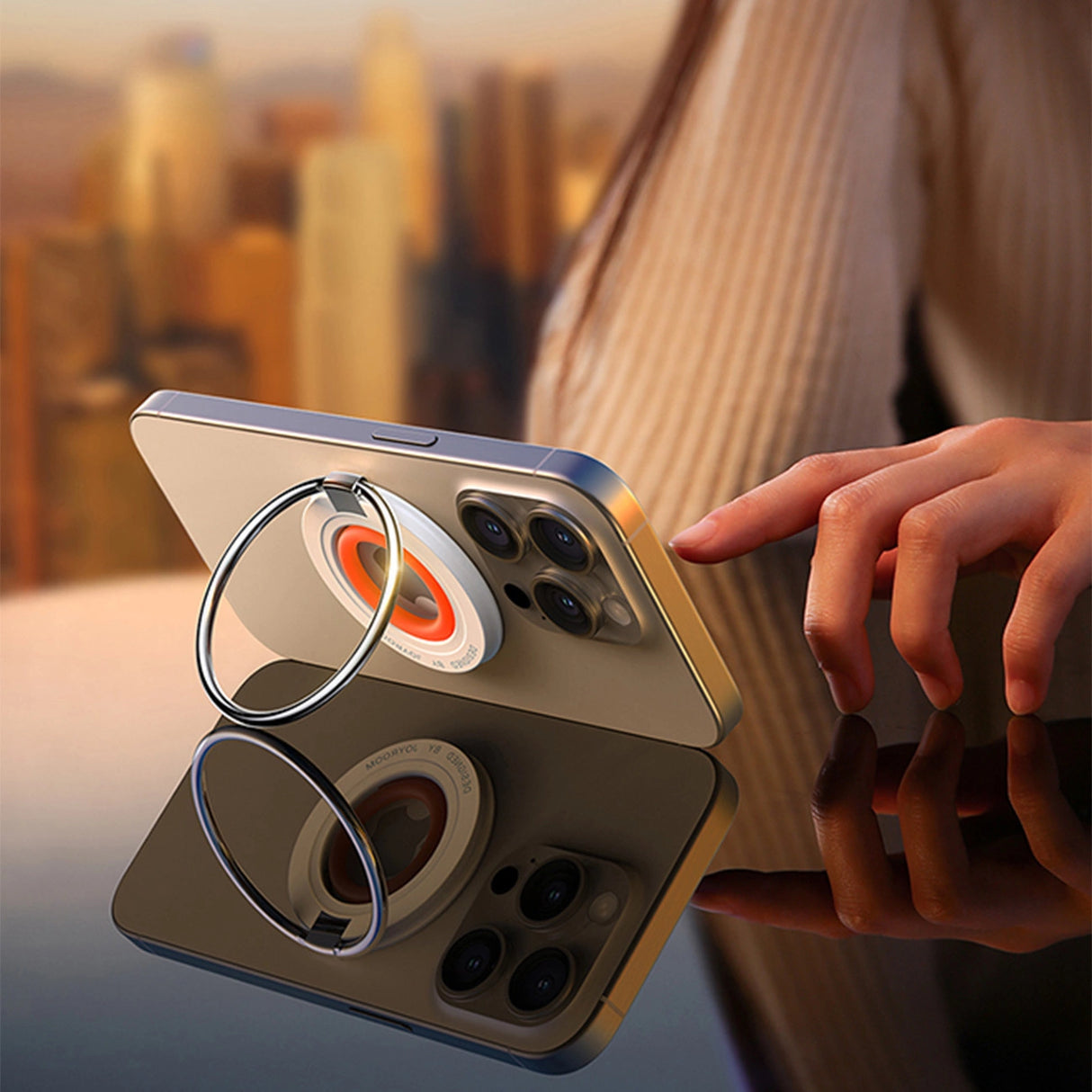 Joyroom JR-ZS383 MagSafe magnetisk telefonholder - orange