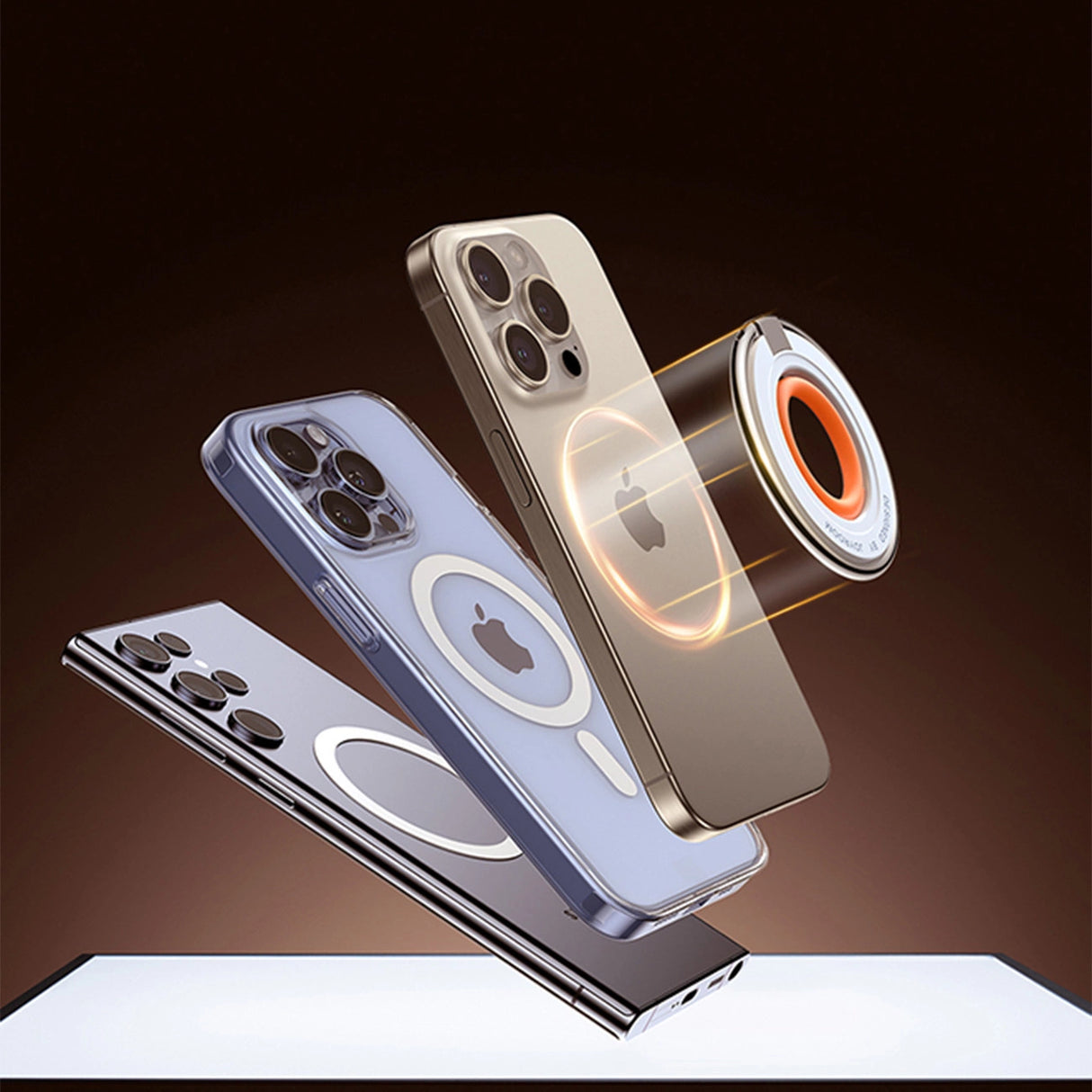 Joyroom JR-ZS383 MagSafe magnetisk telefonholder - orange