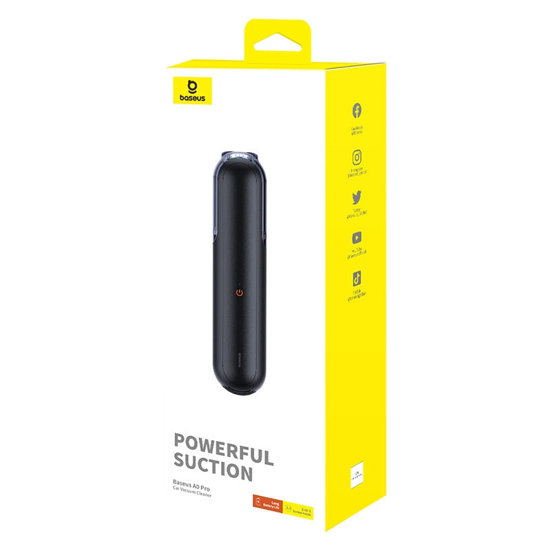 Baseus A0 Pro 4000Pa HEPA trådløs bilstøvsuger - sort