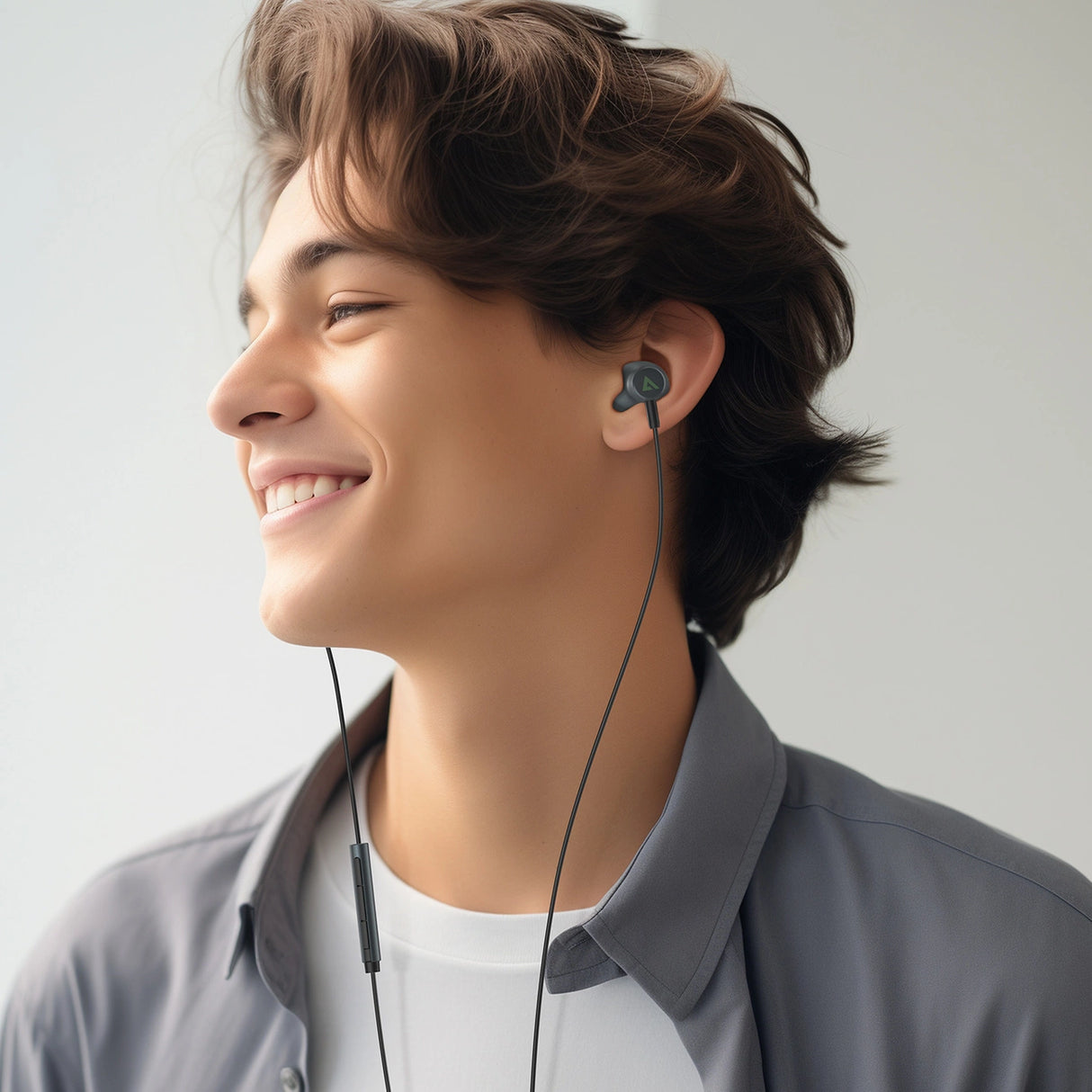 Acefast L1 øretelefoner med Lightning-stik, mikrofon og fjernbetjening 1,2 m - sort