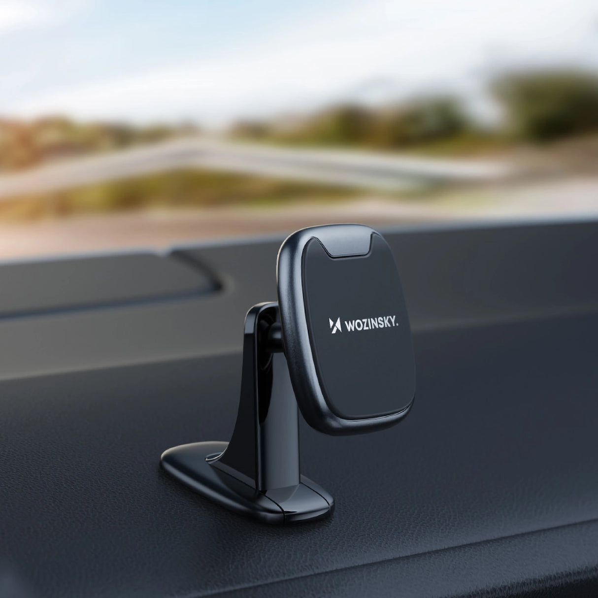 Wozinsky WUMTD Magnetic Car Dashboard Phone Holder - Black