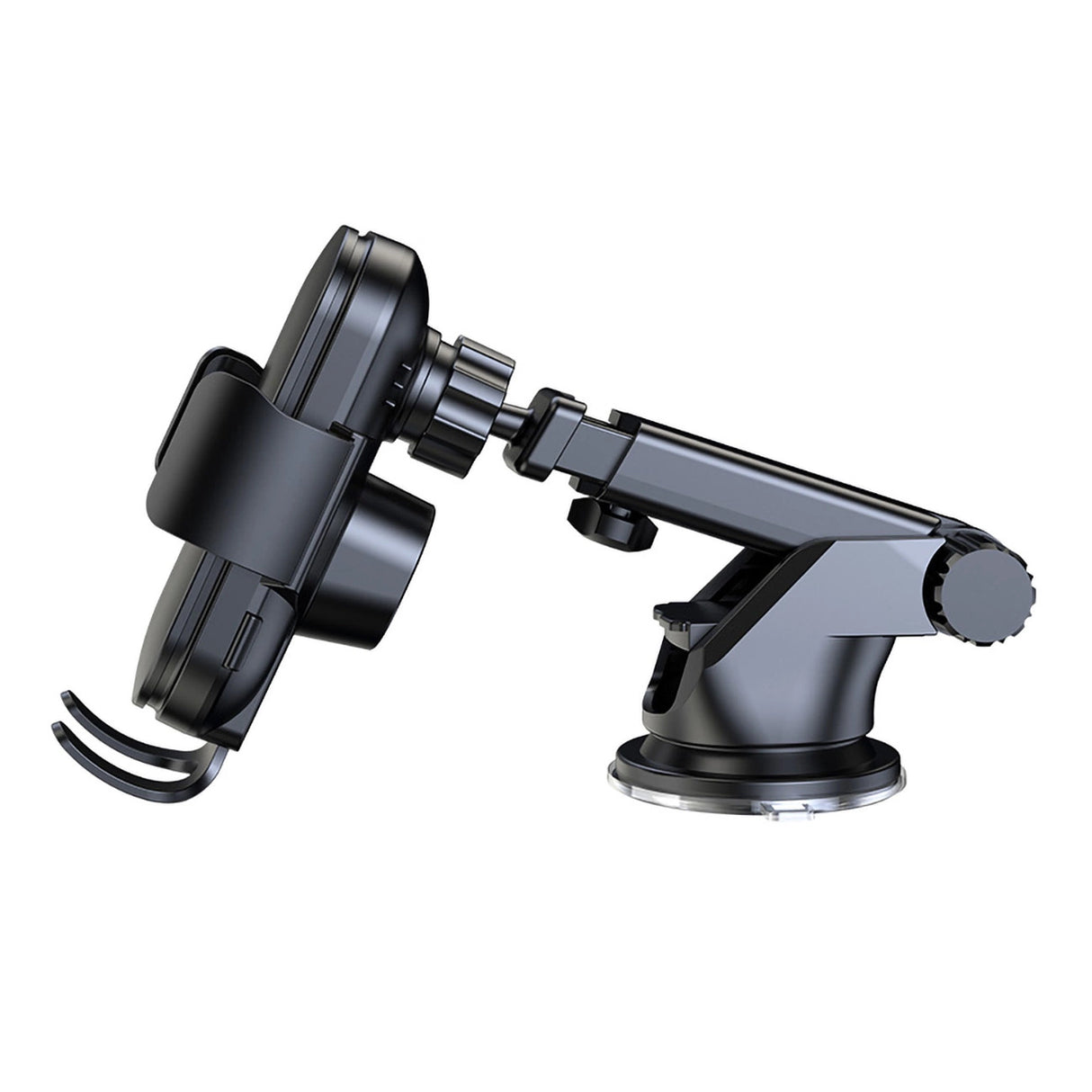 Wozinsky WUMID-telefonholder med 15W induktiv oplader til bilens instrumentbræt - sort