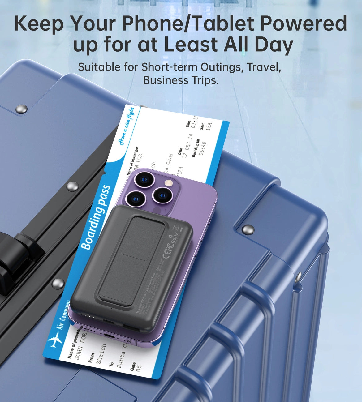 Choetech B662 trådløs MagSafe 5000mAh powerbank - sort