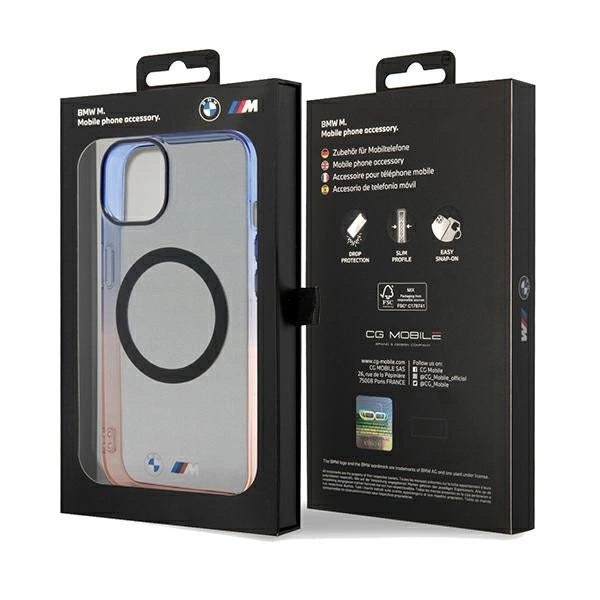 BMW Gradient Bumper MagSafe Case for iPhone 15 Plus / 14 Plus - Gray
