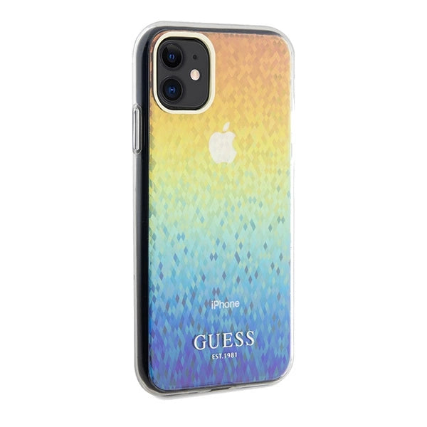 Guess IML Faceted Mirror Disco Iridescent case for iPhone 11 / Xr - multicolor