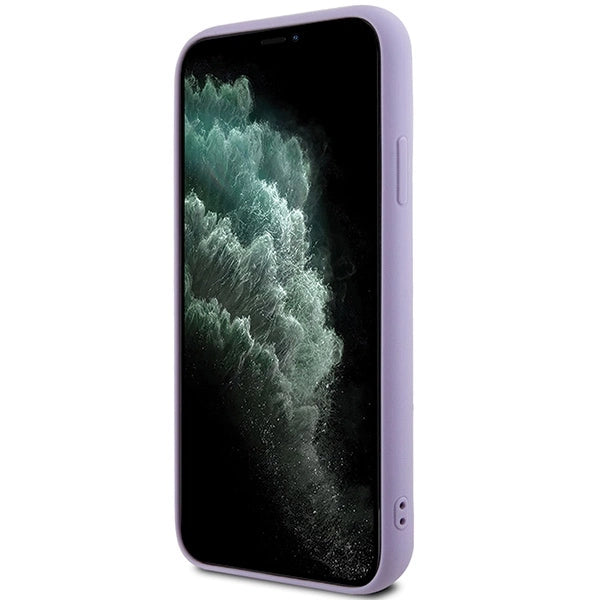 Guess Sequin Script Metallæske til iPhone 11 / Xr - lilla