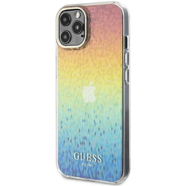 Guess IML Faceted Mirror Disco Iridescent case for iPhone 12/12 Pro - multicolor