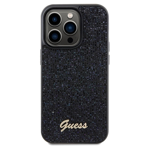 Guess Disco Metal Script case for iPhone 14 Pro - black