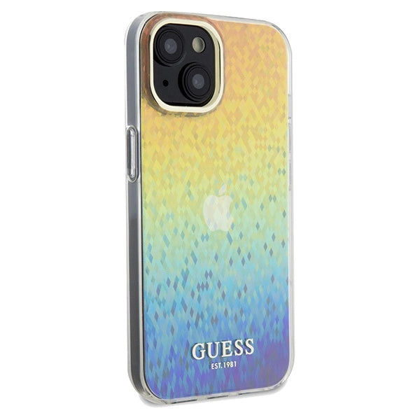 Guess IML Faceted Mirror Disco Iridescent case for iPhone 14 / 15 / 13 - multicolor