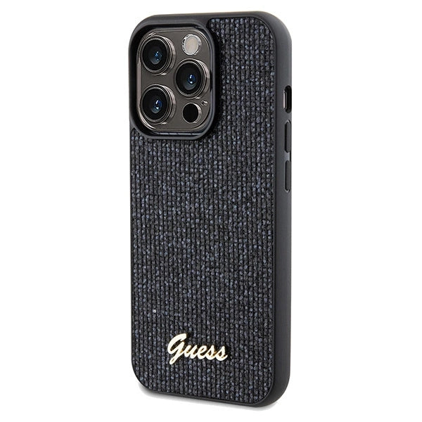 Guess Disco Metal Script case for iPhone 14 Pro Max - black