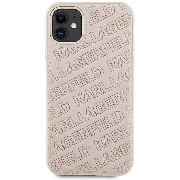 Karl Lagerfeld Quilted K Pattern case for iPhone 11 / Xr - pink