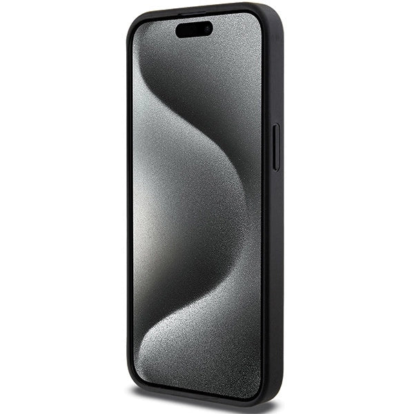 Karl Lagerfeld Gripstand Saffiano Choupette Pins Case for iPhone 13 Pro / 13 - Black