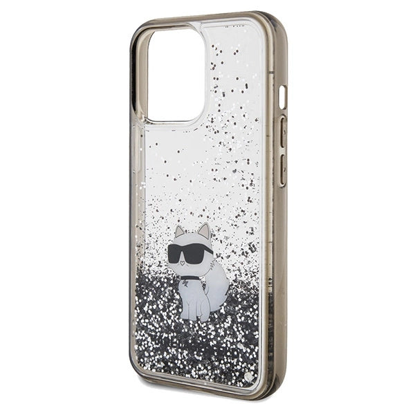 Karl Lagerfeld Liquid Glitter Choupette case for iPhone 13 Pro Max - transparent
