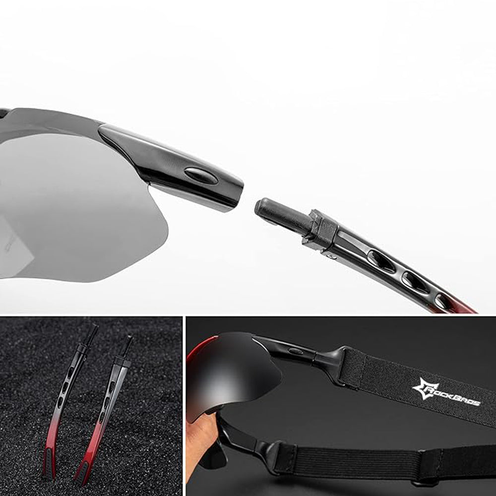 Rockbros 10143 photochromic UV400 cycling glasses - black