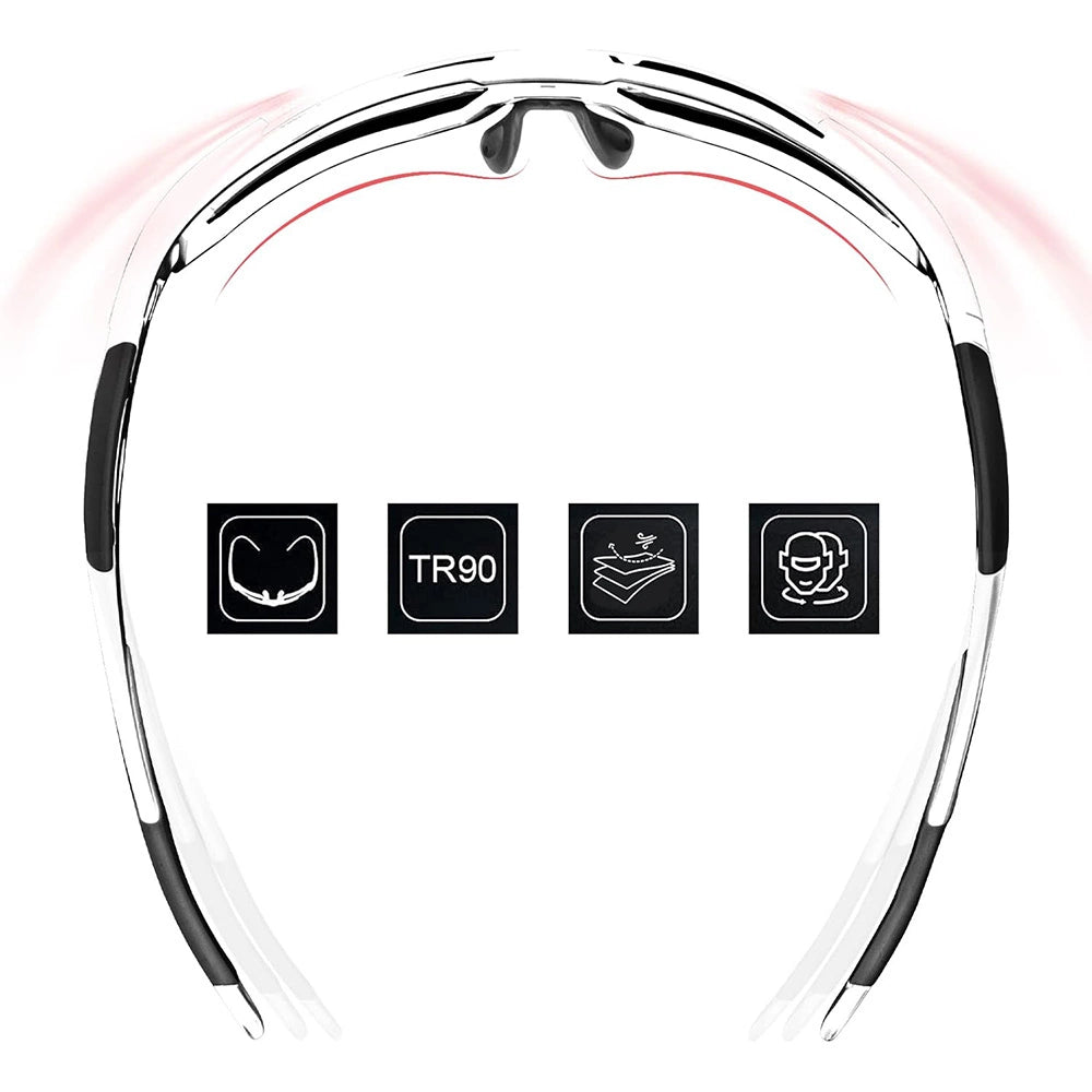 Rockbros 10183 polariserende cykelbriller - blå