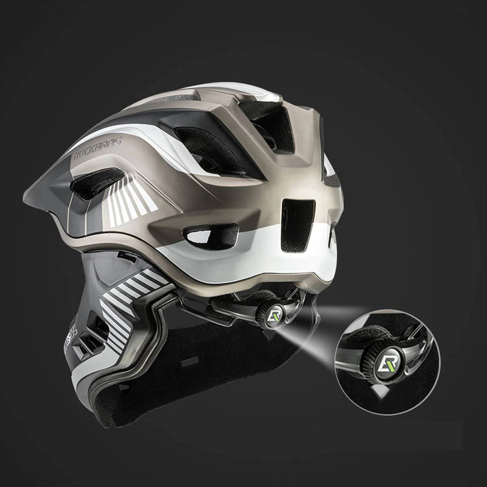 Rockbros TT-32SBTG-S cykelhjelm til børn med aftagelig skindstang, størrelse S - grå