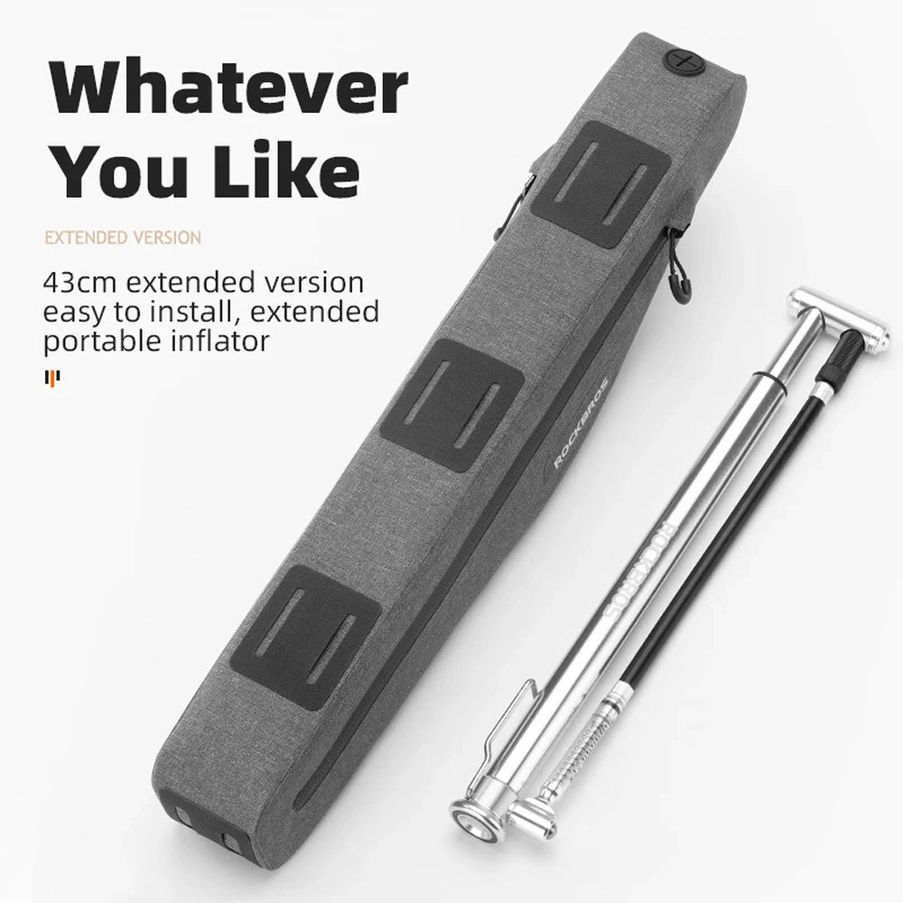 Rockbros AS-052 vandtæt cykeltaske til ramme - grå