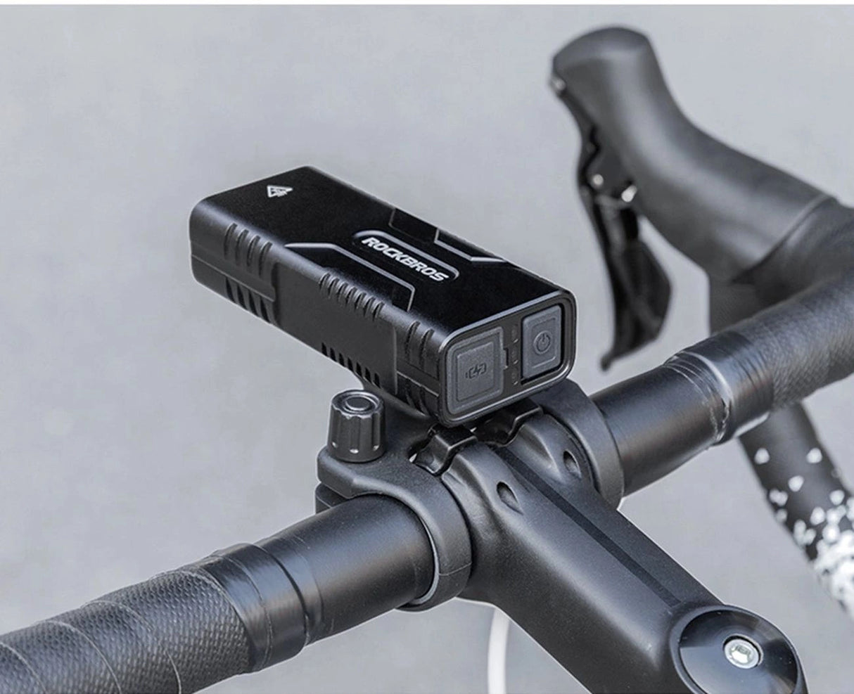 Rockbros 24310002001 bicycle light 850 lm with powerbank function + USB-C - USB-A cable - black
