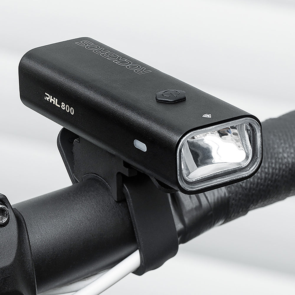 Rockbros 24710012001 front bicycle light 800 lm + USB-C - USB-A cable - black