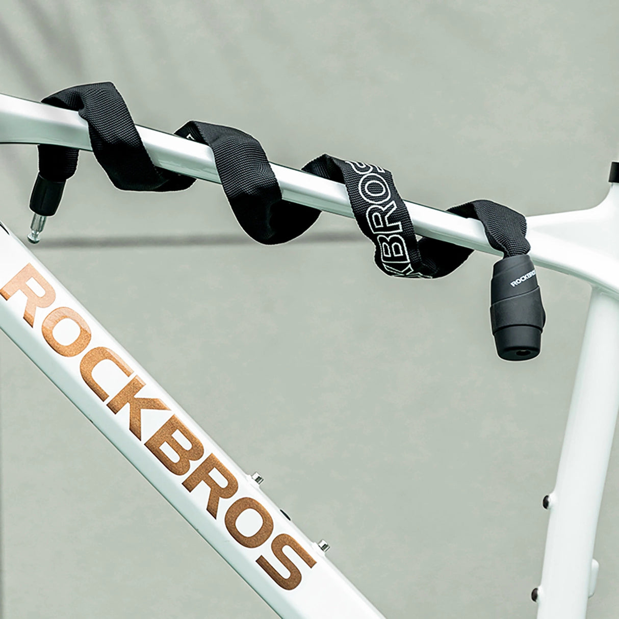 Rockbros 3230002001 bicycle lock with combination and key - black