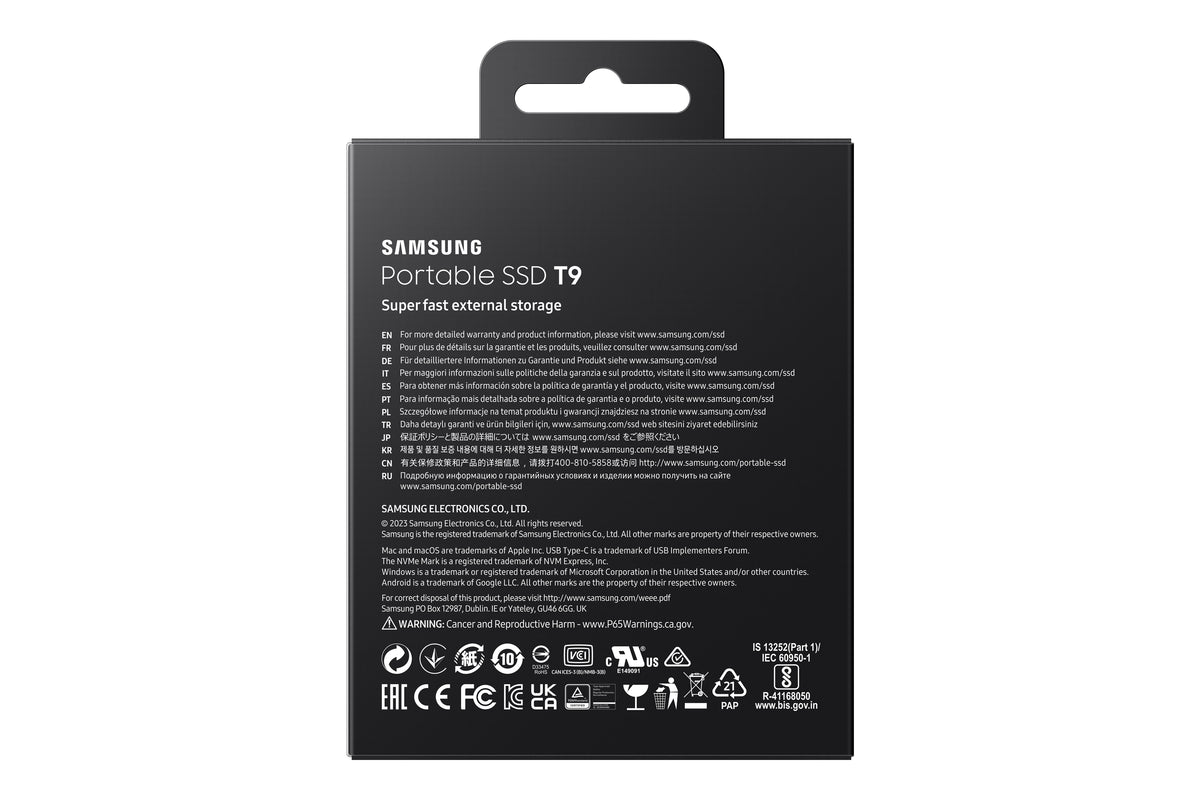Samsung T9 SSD MU-PG2T0B 2TB USB 3.2 Gen 2x2