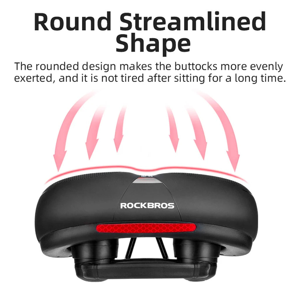 Rockbros AQ-6090R cykelsæde - sort og rød