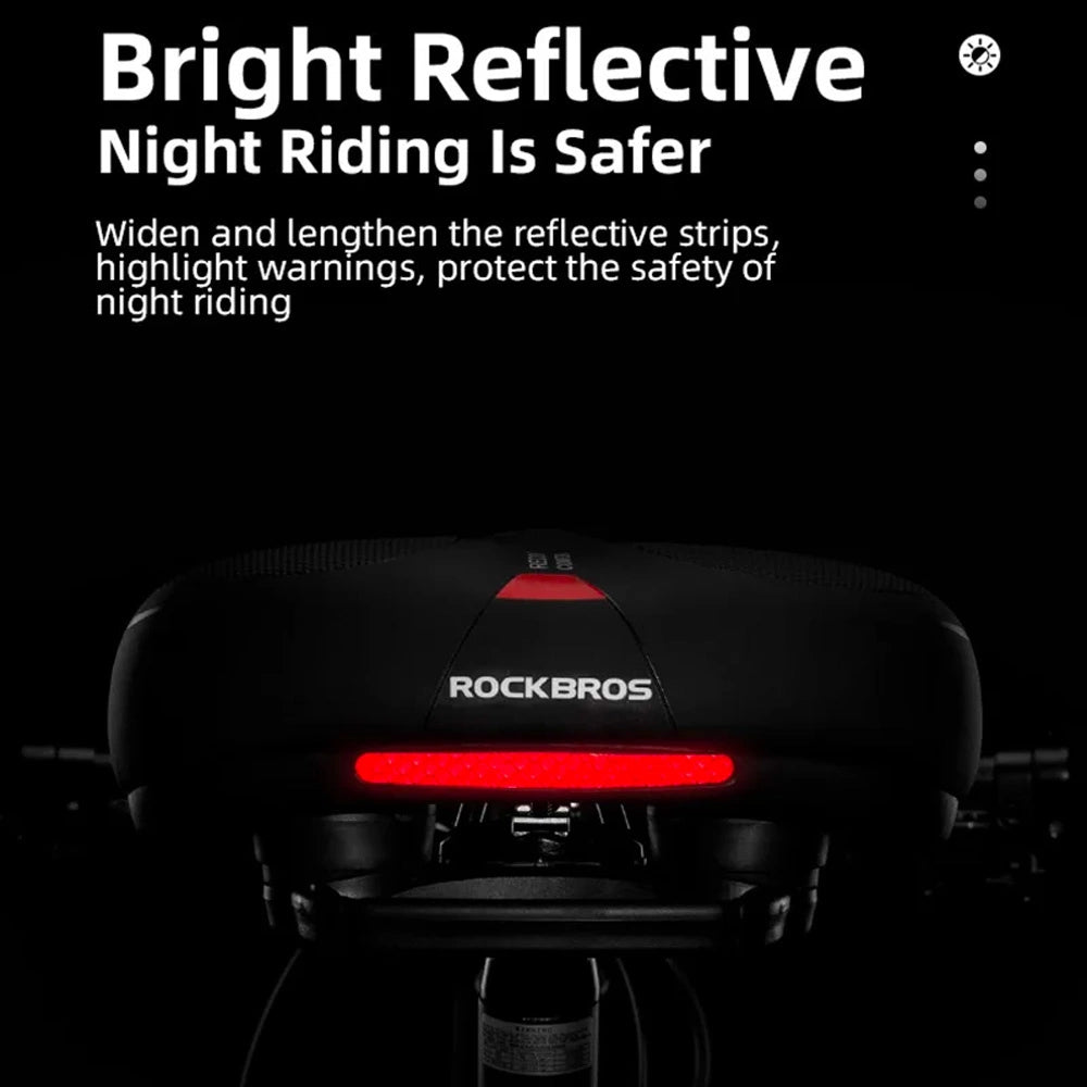 Rockbros AQ-6090R cykelsæde - sort og rød