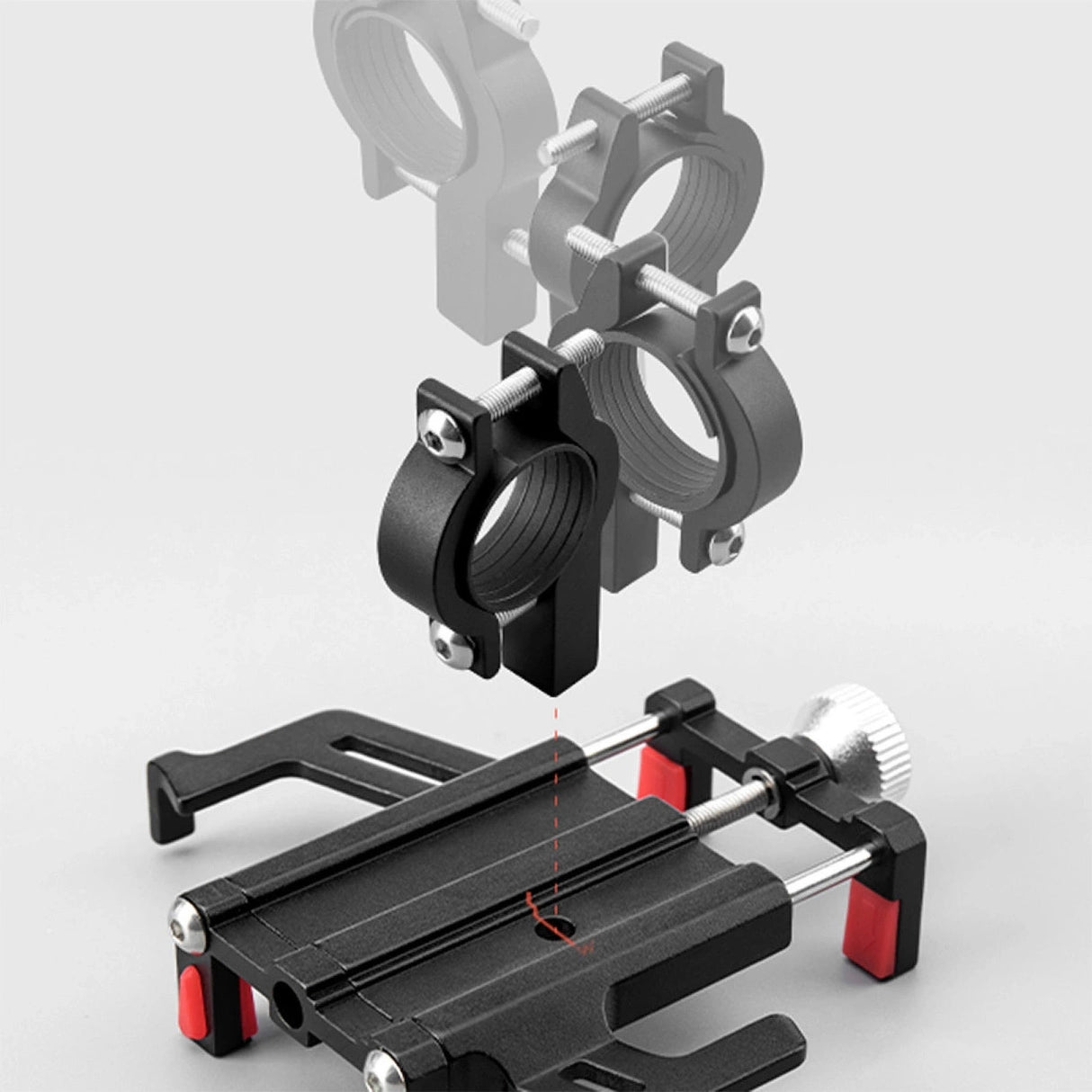 Rockbros 699-BK Aluminium Alloy Cykel Telefonholder - sort