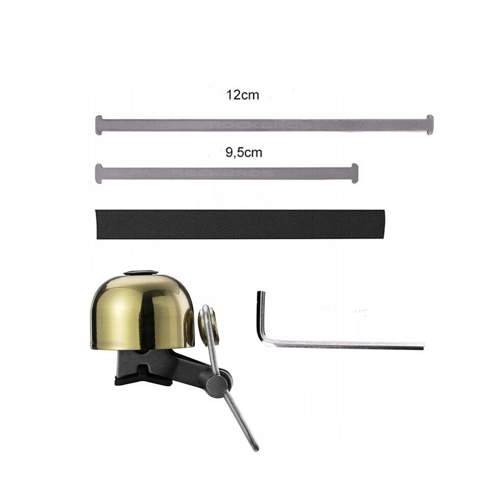 Rockbros 15-1BG retro cykelklokke - guld