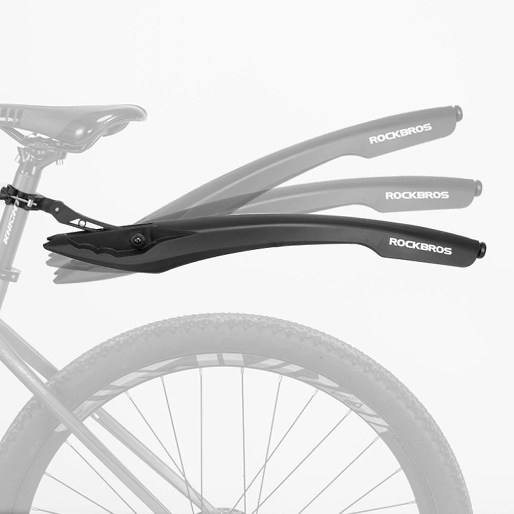 Rockbros DNB8001 mudderskærm med rød LED-lys - sort