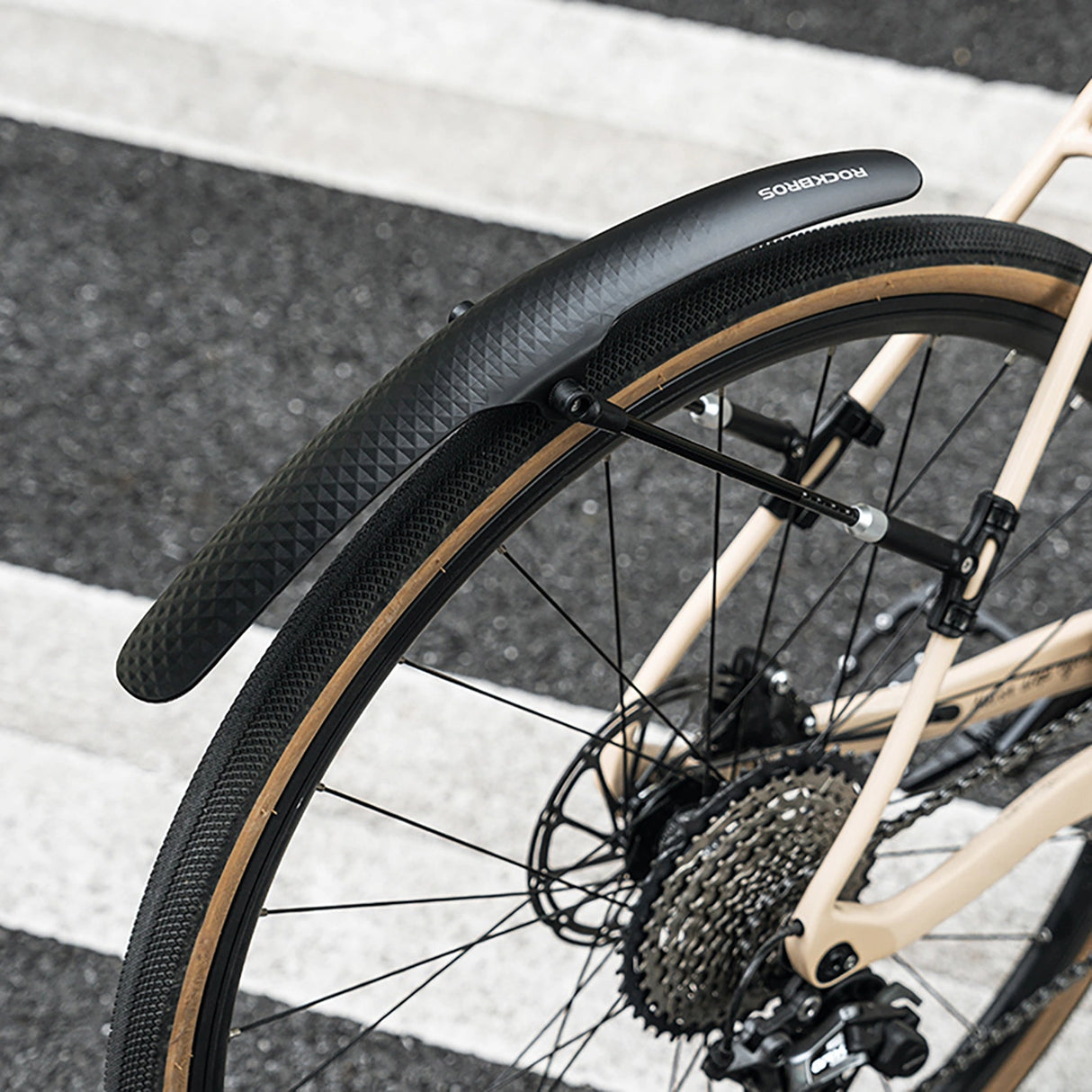 Rockbros 28210007001 fender til cykler, universel, justerbar - sort