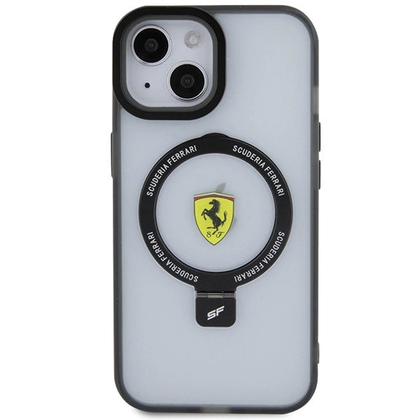 Ferrari Ring Stand 2023 Collection MagSafe Case til iPhone 15 Plus / 14 Plus - Gennemsigtig