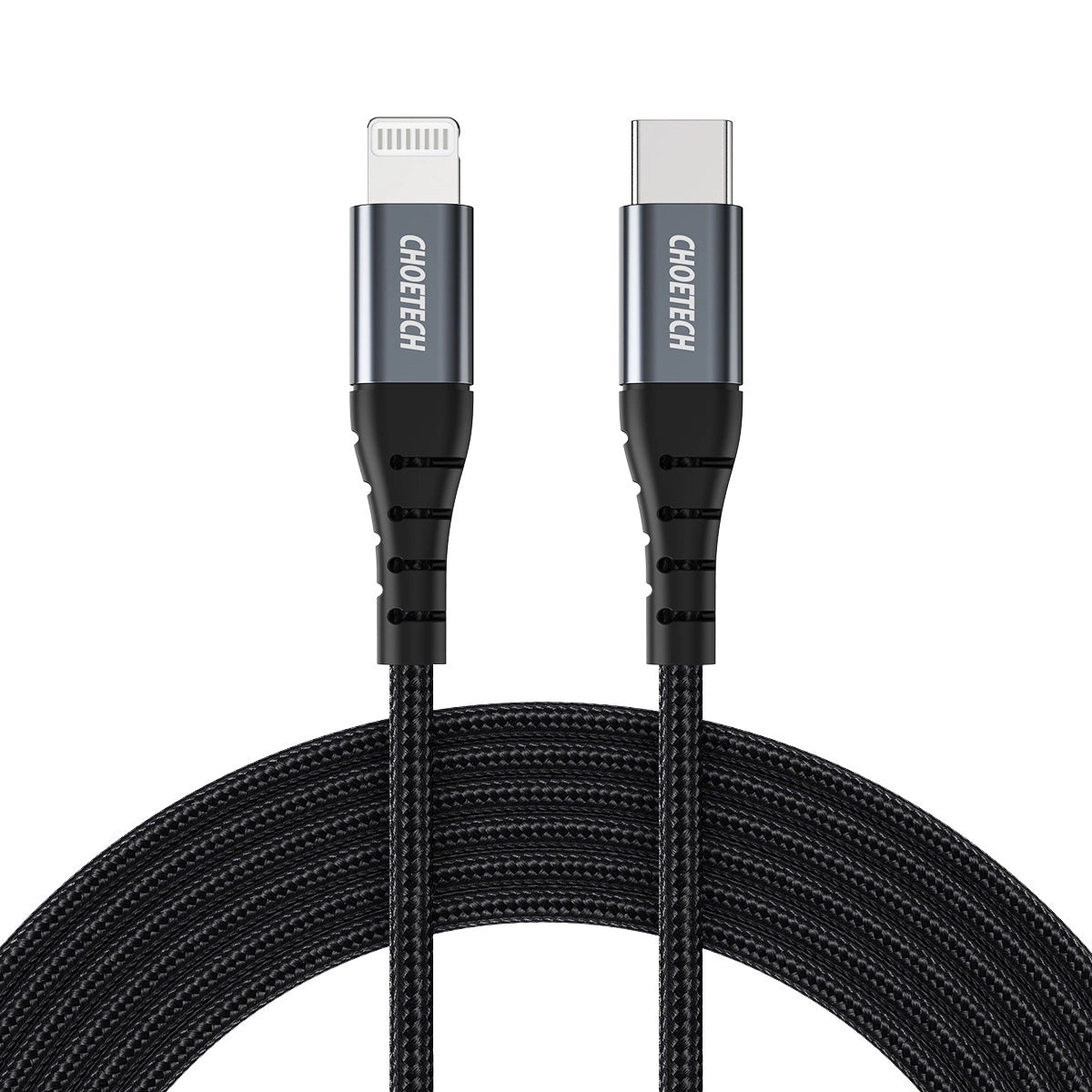 Choetech IP0041 USB-C / Lightning MFi 480Mb/s 3A 2 m kabel - sort