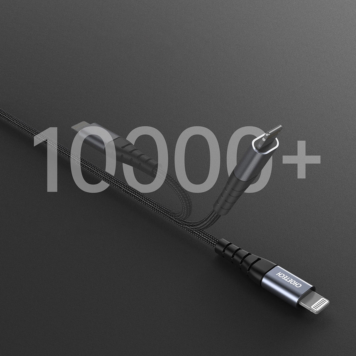 Choetech IP0041 USB-C / Lightning MFi 480Mb/s 3A 2 m kabel - sort
