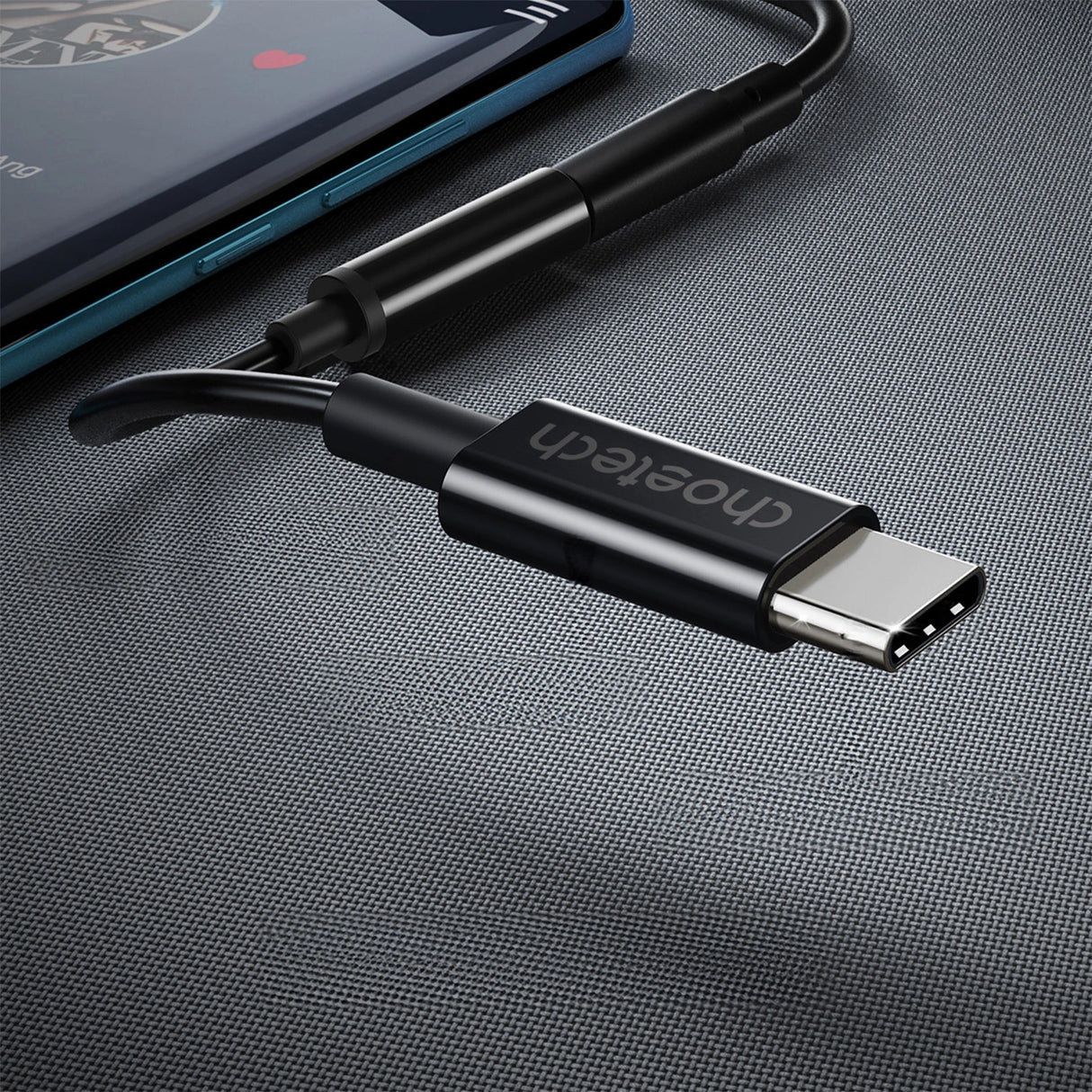 Choetech AUX003 USB-C / DC 3,5 mm lydadapter - sort