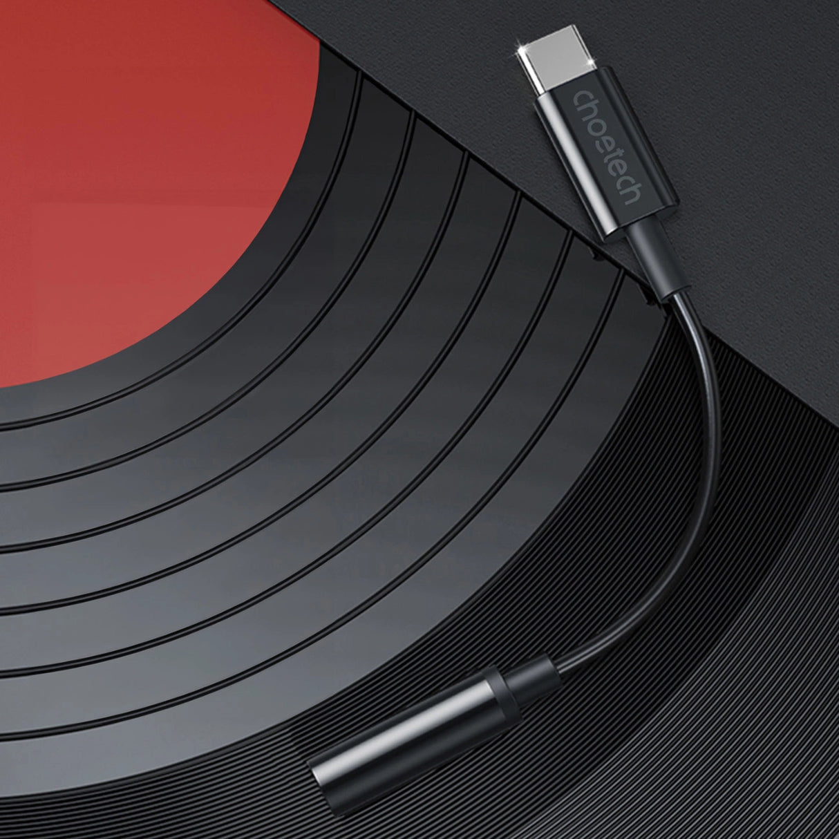 Choetech AUX003 USB-C / DC 3,5 mm lydadapter - sort