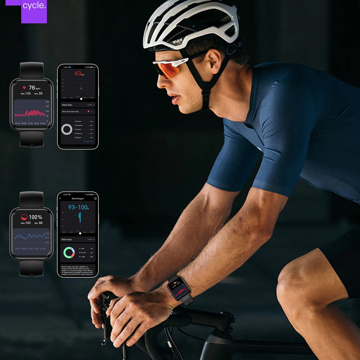 Choetech WT001 smartwatch med IP67-opkaldsbesvarelsesfunktion - sort