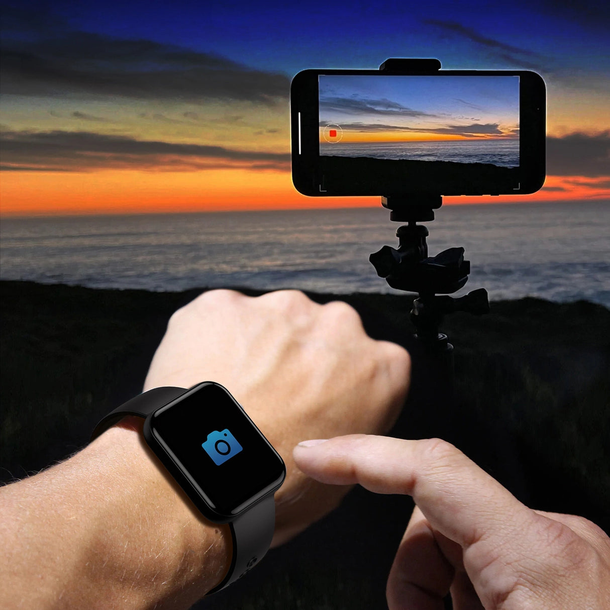 Choetech WT001 smartwatch med IP67-opkaldsbesvarelsesfunktion - sort