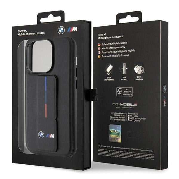 BMW Grip Hot Stamp-hylster til iPhone 15 Pro - sort